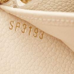 Louis Vuitton Creme Monogram Empreinte Leather Zippy Wallet