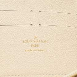 Louis Vuitton Creme Monogram Empreinte Leather Zippy Wallet