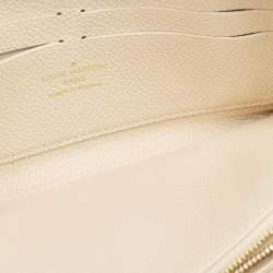 Louis Vuitton Creme Monogram Empreinte Leather Zippy Wallet