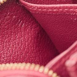 Louis Vuitton Magenta Ostrich Zippy Coin Purse