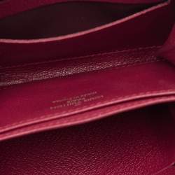 Louis Vuitton Magenta Ostrich Zippy Coin Purse