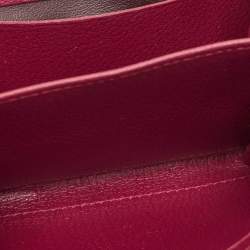 Louis Vuitton Magenta Ostrich Zippy Coin Purse