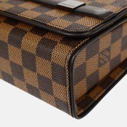 Pre Owned Louis Vuitton Brown Damier Ebene Canvas Tribeca Mini Handbag