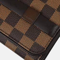 Pre Owned Louis Vuitton Brown Damier Ebene Canvas Tribeca Mini Handbag