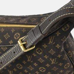 Pre Owned Louis Vuitton Brown Monogram Mini Lin Canvas Boulogne Shoulder Bag