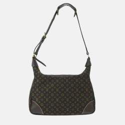 Pre Owned Louis Vuitton Brown Monogram Mini Lin Canvas Boulogne Shoulder Bag