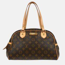 Pre Owned Louis Vuitton Brown Monogram Canvas Montorgueil PM Handbag