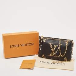 Louis Vuitton Black Monogram Giant Canvas Jungle Double Zip Pochette