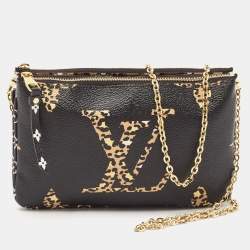 Louis Vuitton Black Monogram Giant Canvas Jungle Double Zip Pochette
