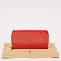 Louis Vuitton Rouge Grenadine Monogram Vernis Zippy Wallet  