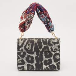 Louis Vuitton Grey/Black Leopard Print Coated Canvas Twist MM Bag