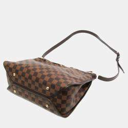 Pre Owned Louis Vuitton Brown Damier Ebene Duomo Shoulder Bag