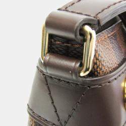 Pre Owned Louis Vuitton Brown Damier Ebene Duomo Shoulder Bag