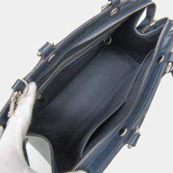 Pre Owned Louis Vuitton Blue Indigo Epi Blair MM Shoulder Bag 