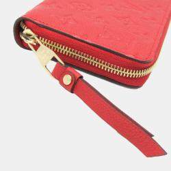 Louis Vuitton Red Monogram Empreinte Zippy Wallet 