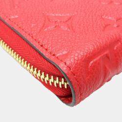 Louis Vuitton Red Monogram Empreinte Zippy Wallet 