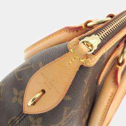 Pre Owned Louis Vuitton Brown Monogram Lockit Handbag 