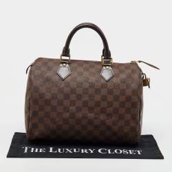 Pre Owned Louis Vuitton Damier Ebene Canvas Speedy 30 Bag