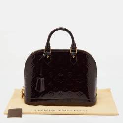 Pre Owned Louis Vuitton Amarante Monogram Vernis Alma PM Bag