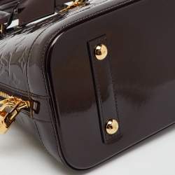 Pre Owned Louis Vuitton Amarante Monogram Vernis Alma PM Bag
