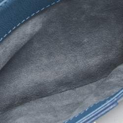 Louis Vuitton Blue Cuir Plume Leather and Python Very Bag