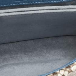 Louis Vuitton Blue Cuir Plume Leather and Python Very Bag