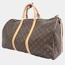 Louis Vuitton Brown Canvas Monogram Bandouliere Keepall 50 bag