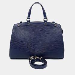 Louis Vuitton Navy Blue Leather Epi Brea MM bag