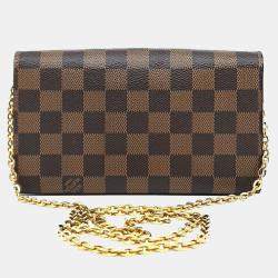 Louis Vuitton Brown PVC Croisette Chain Wallet