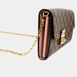 Louis Vuitton Brown PVC Croisette Chain Wallet