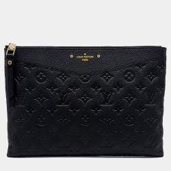 Louis Vuitton Black Leather Empreinte Daily Clutch