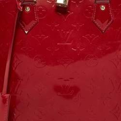 Pre Owned Louis Vuitton Pomme D’amour Monogram Vernis Alma GM Bag