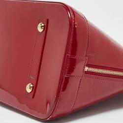 Pre Owned Louis Vuitton Pomme D’amour Monogram Vernis Alma GM Bag