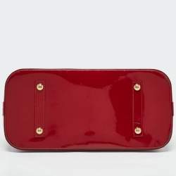 Pre Owned Louis Vuitton Pomme D’amour Monogram Vernis Alma GM Bag