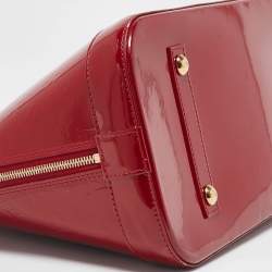 Pre Owned Louis Vuitton Pomme D’amour Monogram Vernis Alma GM Bag