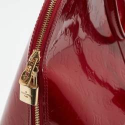 Pre Owned Louis Vuitton Pomme D’amour Monogram Vernis Alma GM Bag