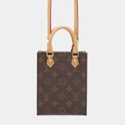 Louis Vuitton Brown Canvas Monogram Petit Sac Plat Mini Handbag