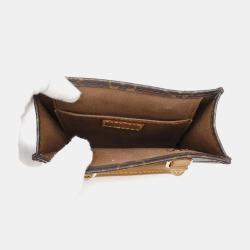 Louis Vuitton Brown Canvas Monogram Petit Sac Plat Mini Handbag