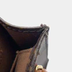 Louis Vuitton Brown Canvas Monogram Petit Sac Plat Mini Handbag