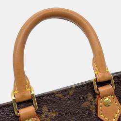 Louis Vuitton Brown Canvas Monogram Petit Sac Plat Mini Handbag
