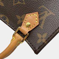Louis Vuitton Brown Canvas Monogram Petit Sac Plat Mini Handbag