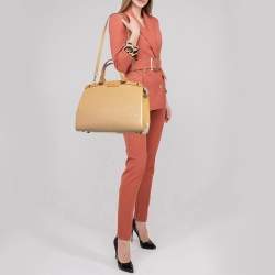 Louis Vuitton Blanc Corail Monogram Vernis Brea GM Bag