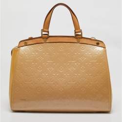 Louis Vuitton Blanc Corail Monogram Vernis Brea GM Bag