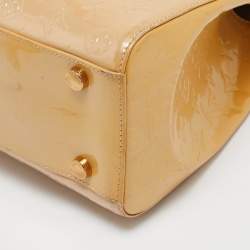 Louis Vuitton Blanc Corail Monogram Vernis Brea GM Bag