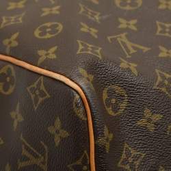 Pre Owned Louis Vuitton Monogram Canvas and Leather Keepall 60 Bag