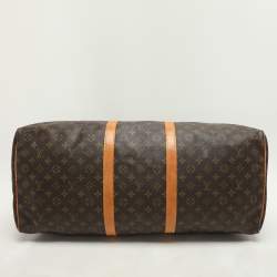 Pre Owned Louis Vuitton Monogram Canvas and Leather Keepall 60 Bag