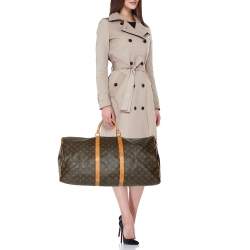 Pre Owned Louis Vuitton Monogram Canvas and Leather Keepall 60 Bag