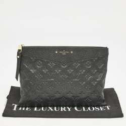 Pre Owned Louis Vuitton Black Monogram Empreinte Leather Daily Pouch