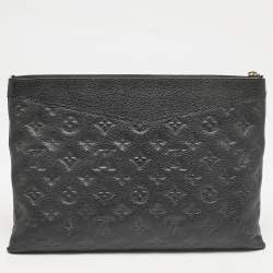 Pre Owned Louis Vuitton Black Monogram Empreinte Leather Daily Pouch