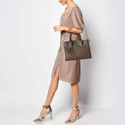Louis Vuitton Damier Ebene Canvas and Leather Normandy Bag